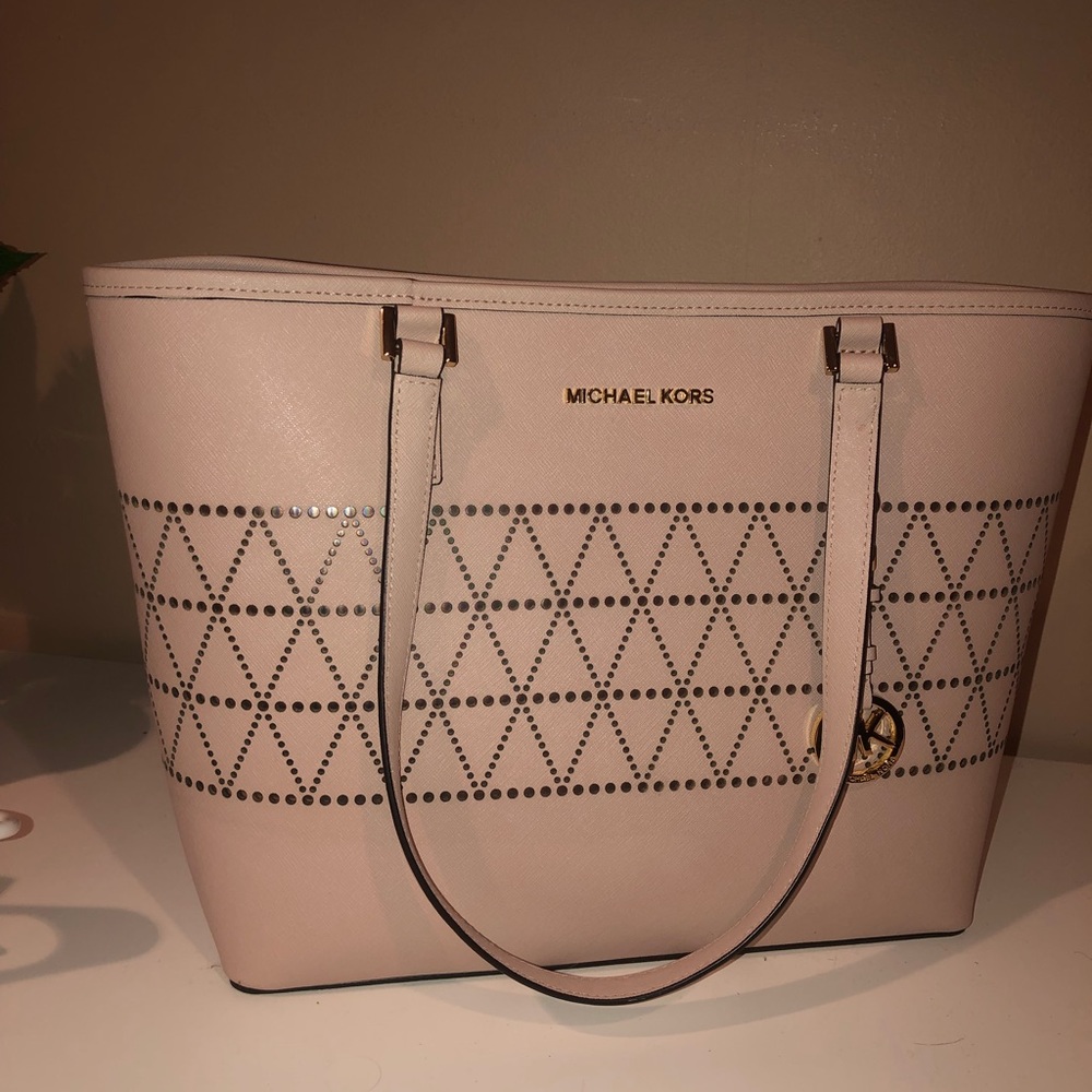 light pink michael kors tote